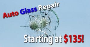 Auto glass repair and replacement starting at just $135